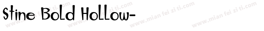 Stine Bold Hollow字体转换